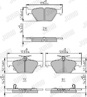 Jurid 573980J - Тормозные колодки, дисковые, комплект avtokuzovplus.com.ua