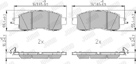 Jurid 573982J - Тормозные колодки, дисковые, комплект avtokuzovplus.com.ua