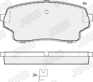 Jurid 574095J - Гальмівні колодки, дискові гальма autocars.com.ua