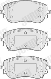 Jurid 574107J - Тормозные колодки, дисковые, комплект autodnr.net