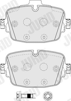 Jurid 574129J - Гальмівні колодки, дискові гальма autocars.com.ua