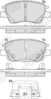 Jurid 574140J - Гальмівні колодки, дискові гальма autocars.com.ua