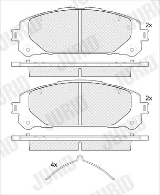 Jurid 574206J - Тормозные колодки, дисковые, комплект avtokuzovplus.com.ua