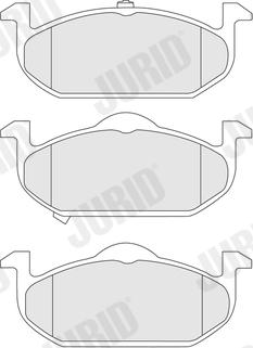 Jurid 574235J - Гальмівні колодки, дискові гальма autocars.com.ua