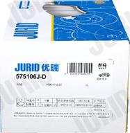 Jurid 575106J-D - Тормозные колодки, дисковые, комплект avtokuzovplus.com.ua