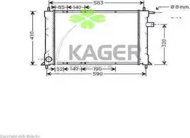 Kager 31-0085 - Комплект підшипника маточини колеса autocars.com.ua