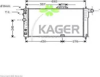 Kager 31-0298 - Радиатор, охлаждение двигателя avtokuzovplus.com.ua
