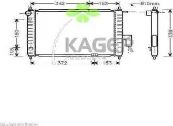 Kager 31-0307 - Радиатор, охлаждение двигателя avtokuzovplus.com.ua