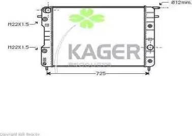 Kager 31-0780 - Радіатор, охолодження двигуна autocars.com.ua