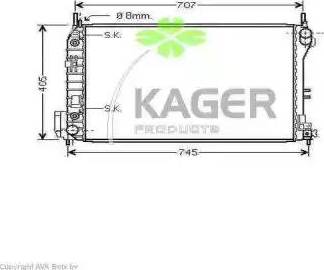 Kager 31-0820 - Радиатор, охлаждение двигателя avtokuzovplus.com.ua