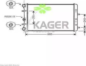 Kager 31-0996 - Радиатор, охлаждение двигателя avtokuzovplus.com.ua