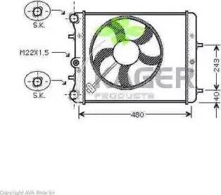 Kager 31-1000 - Радіатор, охолодження двигуна autocars.com.ua