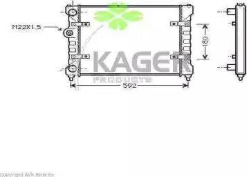 Kager 31-1015 - Радіатор, охолодження двигуна autocars.com.ua