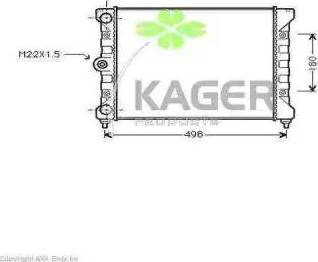 Kager 31-1169 - Радиатор, охлаждение двигателя avtokuzovplus.com.ua