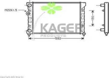 Kager 31-1170 - Радиатор, охлаждение двигателя avtokuzovplus.com.ua