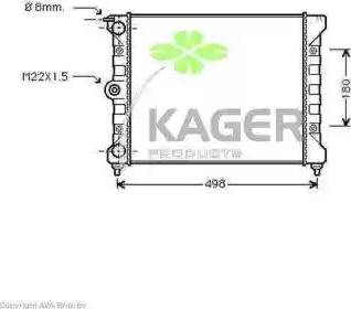 Kager 31-1174 - Радиатор, охлаждение двигателя avtokuzovplus.com.ua