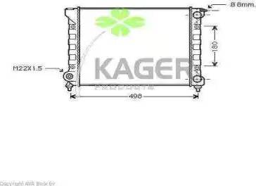 Kager 31-1175 - Радіатор, охолодження двигуна autocars.com.ua