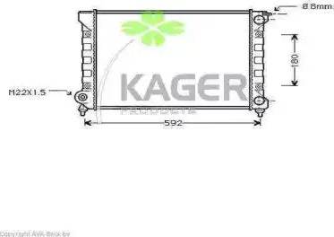 Kager 31-1179 - Радиатор, охлаждение двигателя avtokuzovplus.com.ua