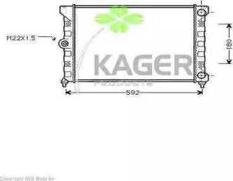 Kager 31-1192 - Радіатор, охолодження двигуна autocars.com.ua