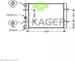 Kager 31-1215 - Радиатор, охлаждение двигателя avtokuzovplus.com.ua