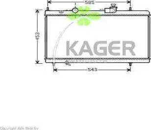 Kager 31-1528 - Радіатор, охолодження двигуна autocars.com.ua