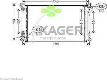 Kager 311647 - Радіатор, охолодження двигуна autocars.com.ua