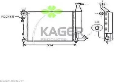 Kager 31-1805 - Радиатор, охлаждение двигателя avtokuzovplus.com.ua