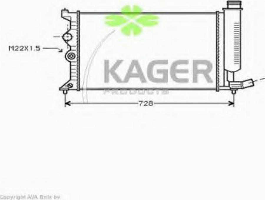 Kager 311854 - Радіатор, охолодження двигуна autocars.com.ua