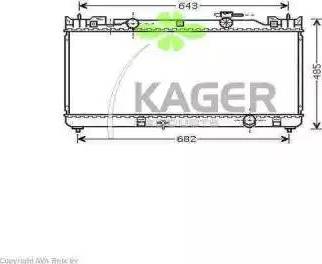 Kager 311872 - Радіатор, охолодження двигуна autocars.com.ua