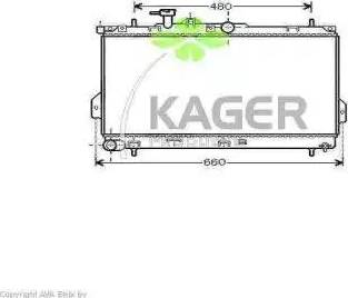 Kager 31-2672 - Радіатор, охолодження двигуна autocars.com.ua