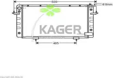 Kager 313011 - Радіатор, охолодження двигуна autocars.com.ua