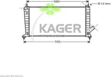 Kager 313110 - Радиатор, охлаждение двигателя avtokuzovplus.com.ua