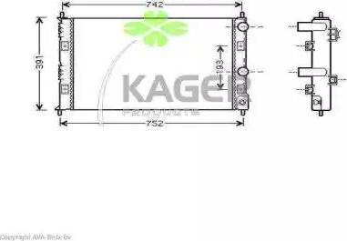 Kager 313149 - Радіатор, охолодження двигуна autocars.com.ua