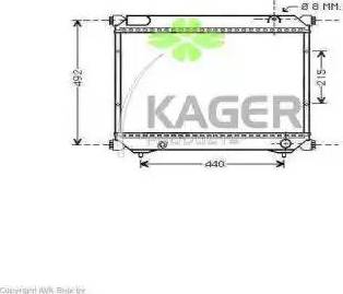 Kager 313488 - Радіатор, охолодження двигуна autocars.com.ua