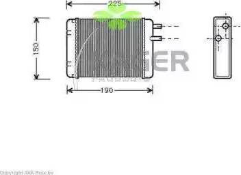 Kager 320007 - Теплообмінник, опалення салону autocars.com.ua