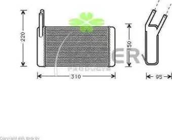 Kager 320009 - Теплообмінник, опалення салону autocars.com.ua