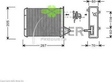 Kager 320045 - Теплообмінник, опалення салону autocars.com.ua