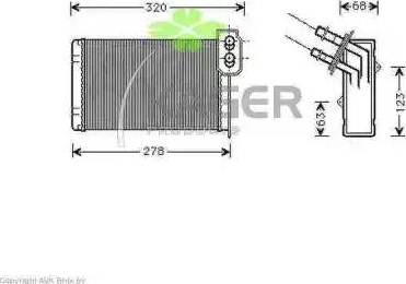 Kager 320102 - Теплообмінник, опалення салону autocars.com.ua