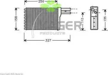 Kager 320381 - Теплообменник, отопление салона avtokuzovplus.com.ua