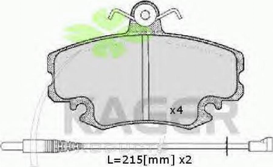 Kager 35-0004 - Гальмівні колодки, дискові гальма autocars.com.ua