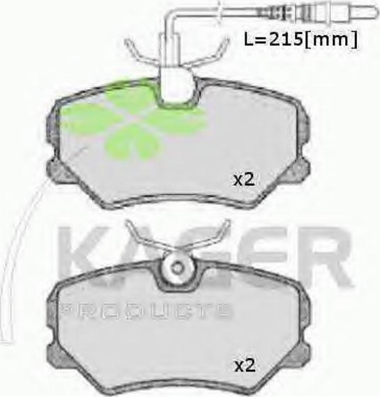 Kager 35-0027 - Тормозные колодки, дисковые, комплект avtokuzovplus.com.ua