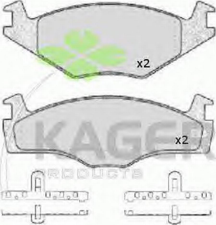 Kager 35-0032 - Тормозные колодки, дисковые, комплект avtokuzovplus.com.ua