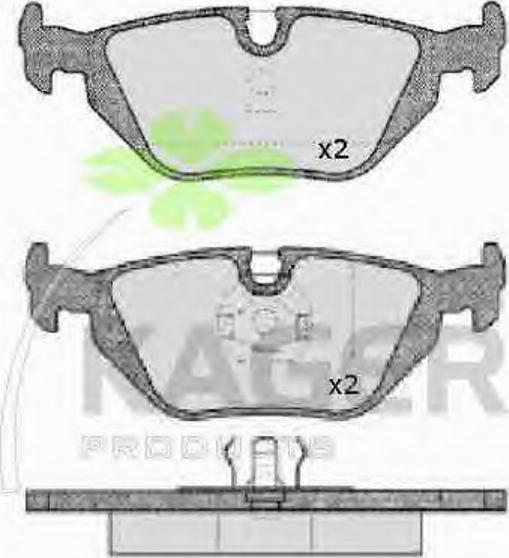 Kager 35-0043 - Гальмівні колодки, дискові гальма autocars.com.ua