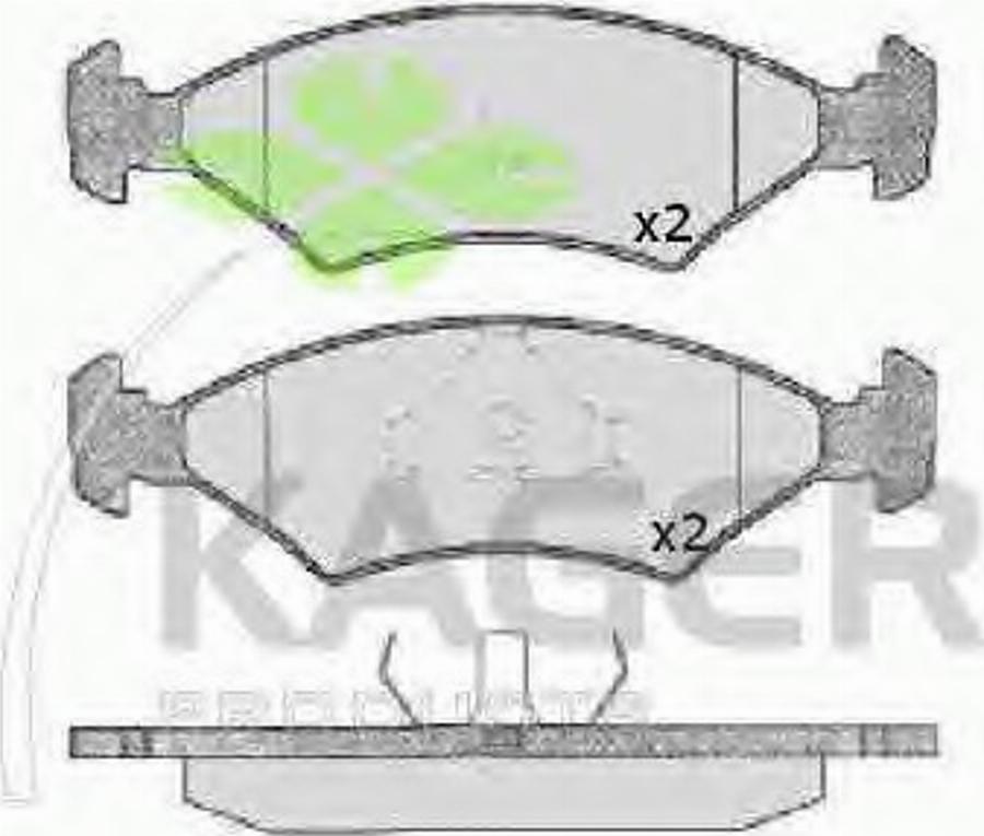 Kager 35-0083 - Тормозные колодки, дисковые, комплект avtokuzovplus.com.ua