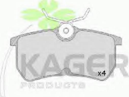 Kager 35-0098 - Гальмівні колодки, дискові гальма autocars.com.ua