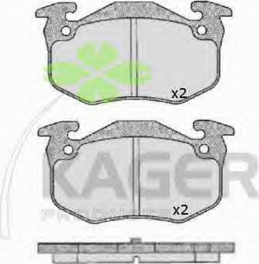 Kager 35-0145 - Тормозные колодки, дисковые, комплект avtokuzovplus.com.ua