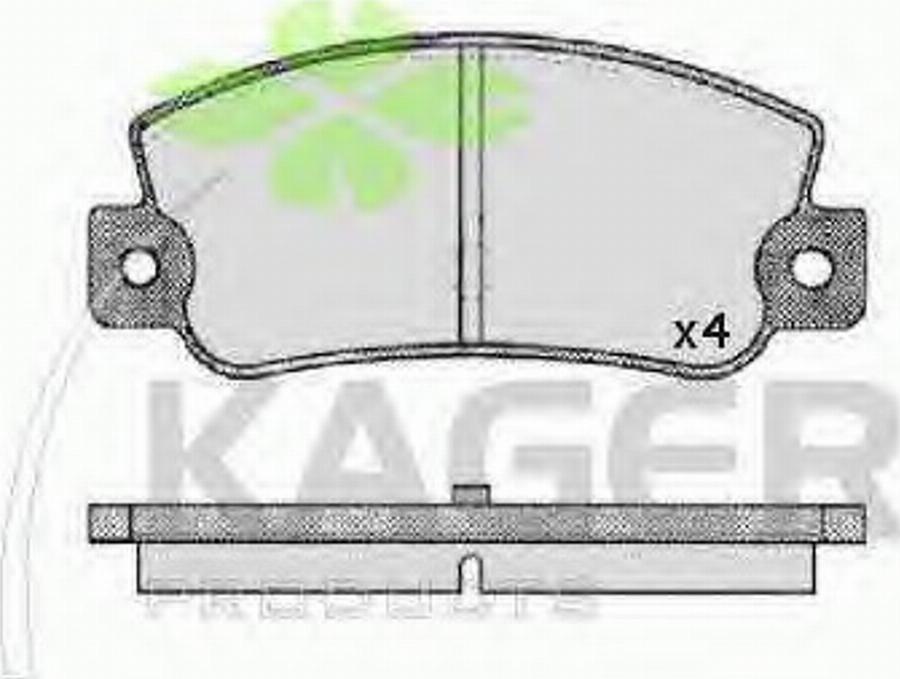 Kager 35-0146 - Тормозные колодки, дисковые, комплект avtokuzovplus.com.ua