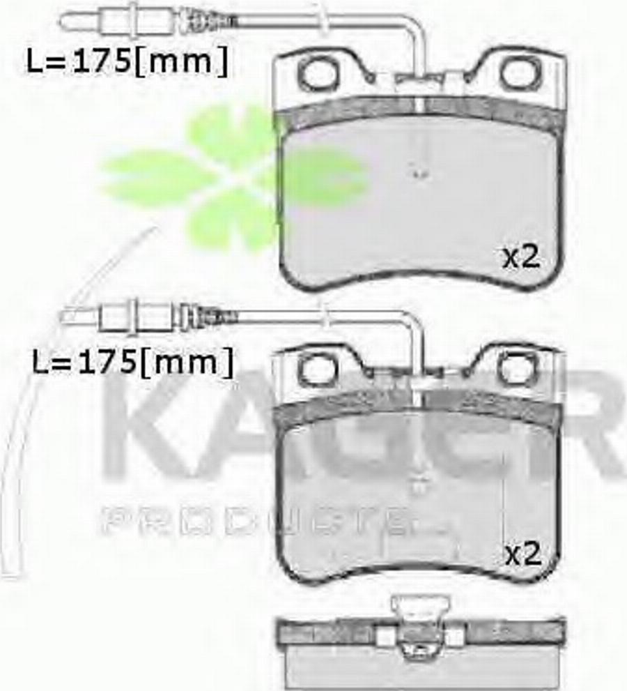 Kager 35-0154 - Гальмівні колодки, дискові гальма autocars.com.ua