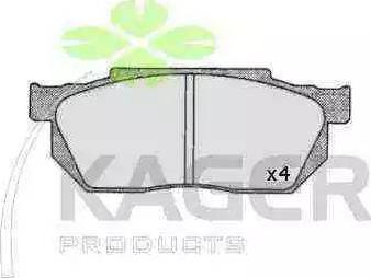 Kager 350251 - Гальмівні колодки, дискові гальма autocars.com.ua