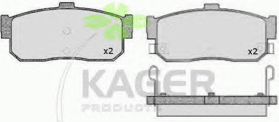 Kager 35-0267 - Тормозные колодки, дисковые, комплект avtokuzovplus.com.ua